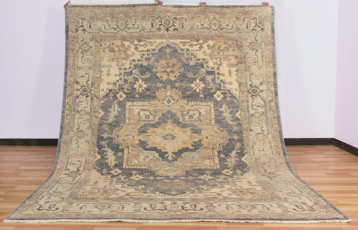 8x10 Vintage Oushak Area Hand knotted Rugs | Bedroom Turkish Muted Handmade Rugs | Traditional Persian Oriental Wool Rugs